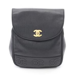 CHANEL Triple Coco Mark Backpack Bag in Caviar (Grained Calfskin) for Women B...